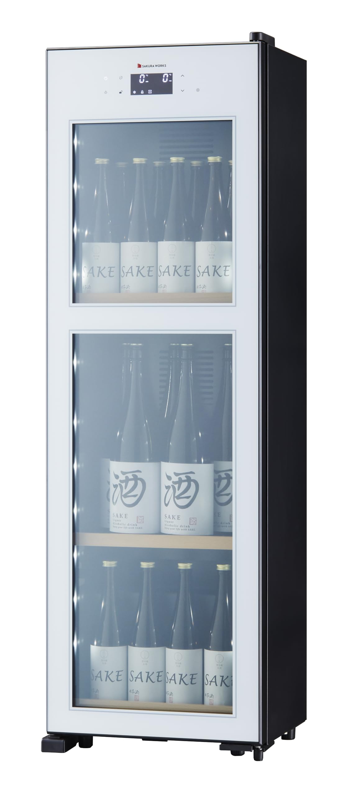 さくら製作所 ZERO CHILLED ワインセラー 日本酒セラー 20本収納 コンプレッサー式 2温度管理 0℃ OSK20-W (ホワイト)
