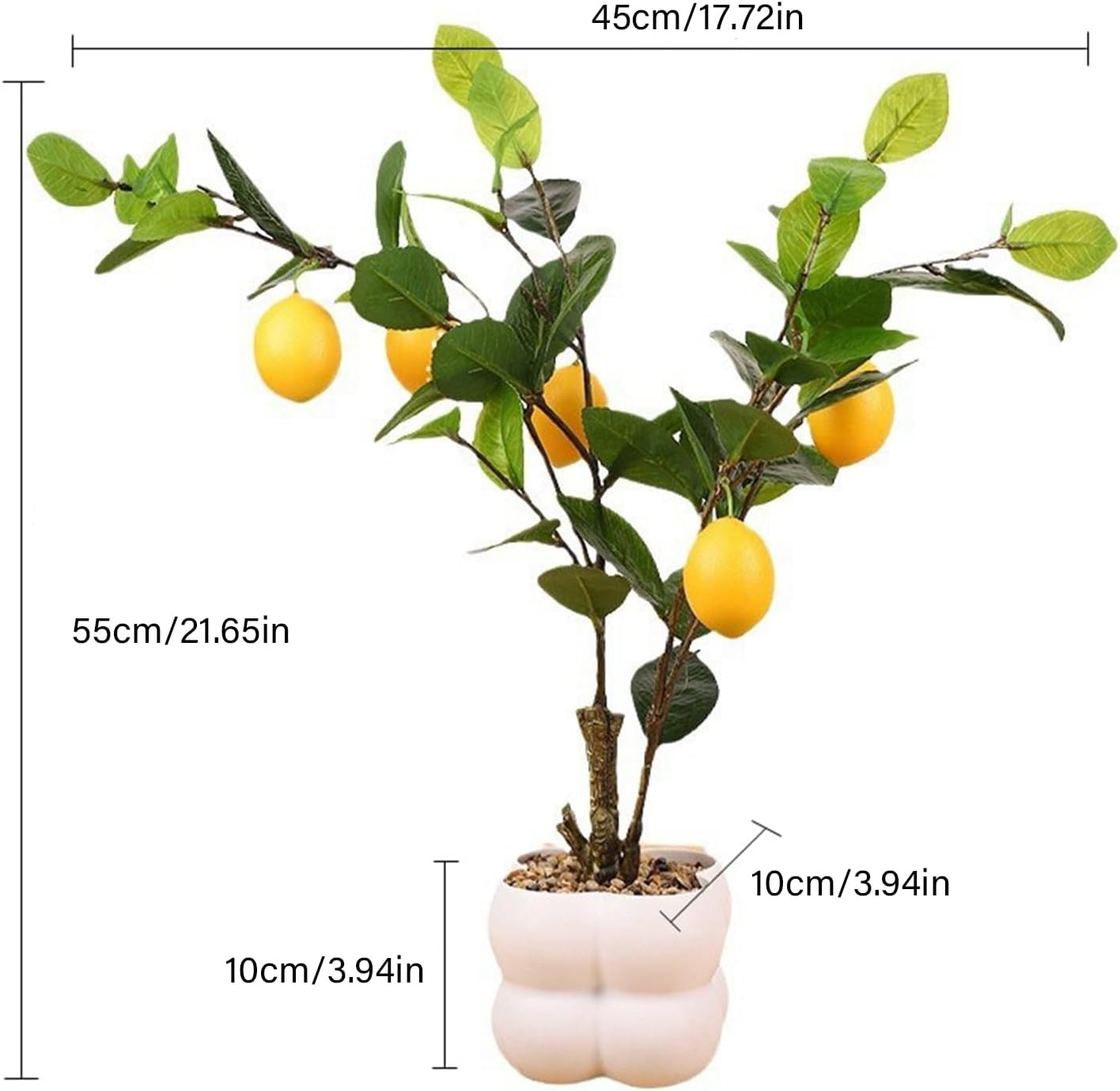 Decorative Fruit Tree Model Simulated Bonsais Realistic Potted Plant Living Room Ornament Office Desk Decoration Indoor Plant Decoration