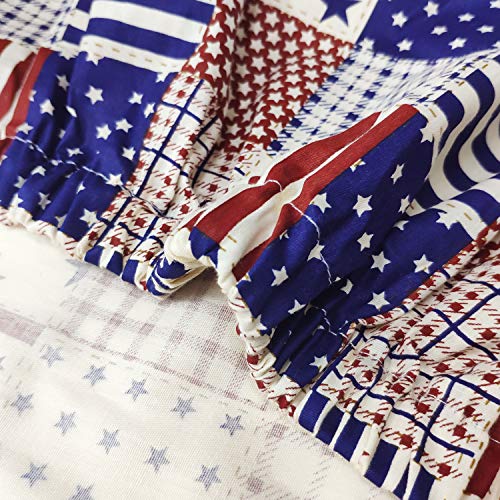 Brandream Baby Boys Fitted Crib Sheets Navy Beige Crib Sheets With American Flag Star Print thumb #3