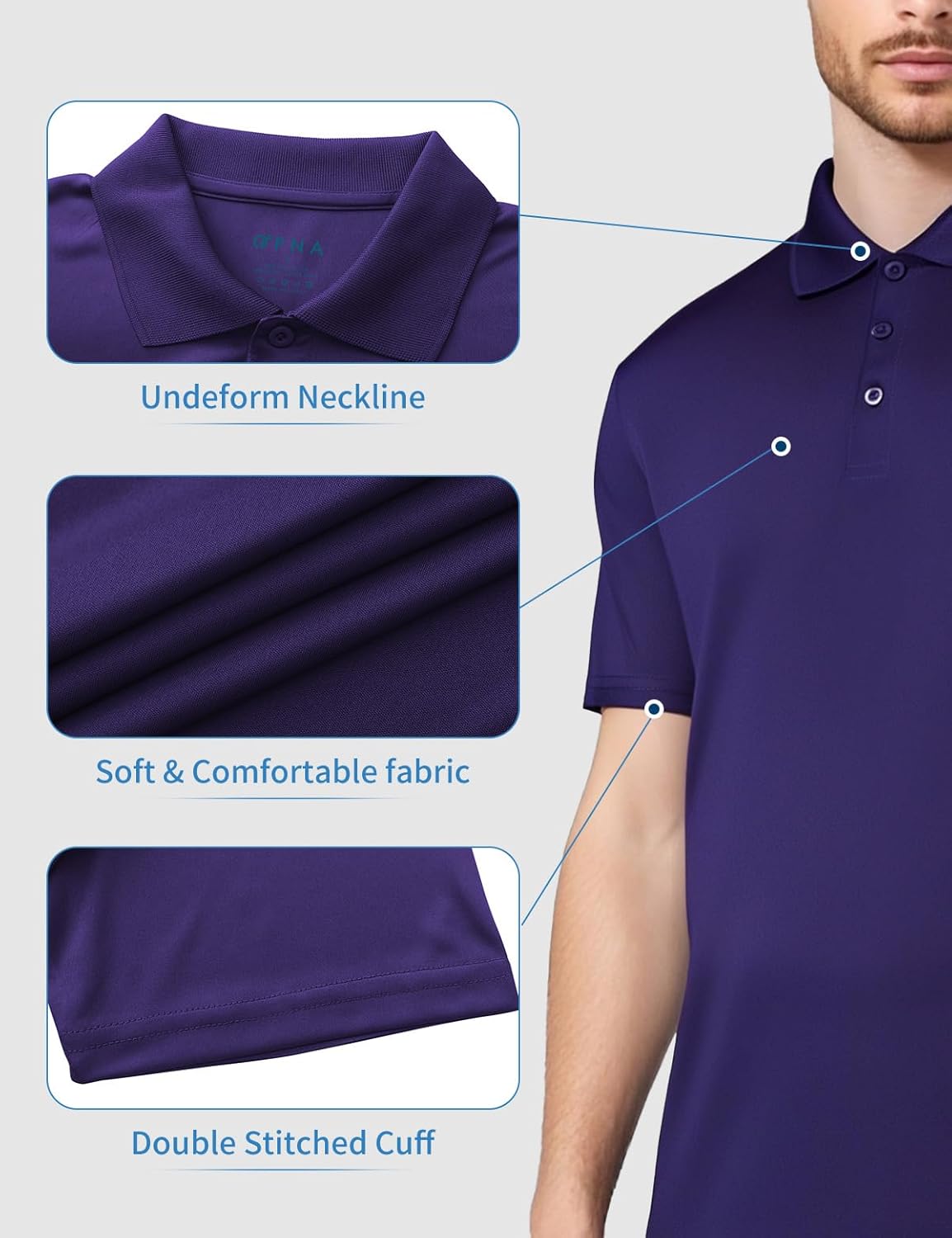 Golf Shirts for Men Regular and Big and Tall Size Golf Polos Dry Fit Mens Polo Shirts Short Sleeve - Image 6