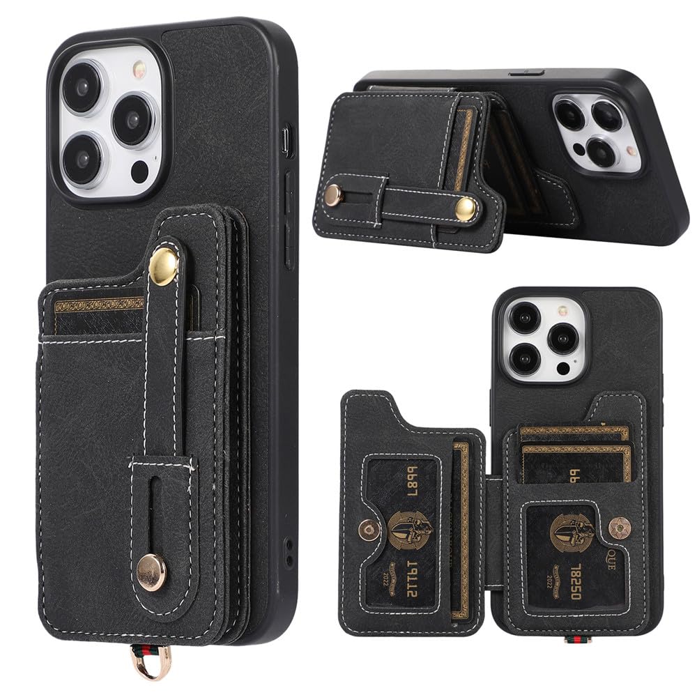 Coque portefeuille 2 en 1 pour iPhone 14 Pro Max avec fente de rangement