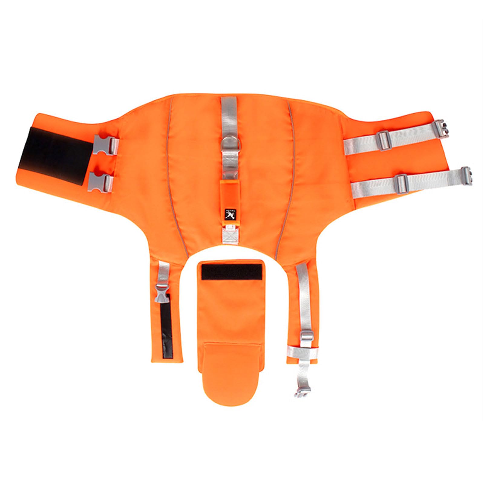Maillot de bain pour chien réfléchissant avec gilet réglable orange