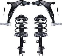 Vista 238 de Detroit Axle - 4 brazos de control de extremo delantero para Nissan Frontier Xterra 2000-2004 Brazos de control inferior y superior con rótulas