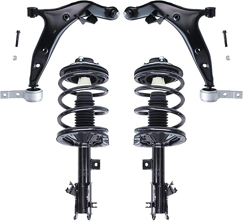 Miniatura 151 de Detroit Axle - Kit de 4 brazos de control delanteros para Chrysler 300 Dodge Challenger Charger Magnum, 2 brazos de control delantero inferiores con