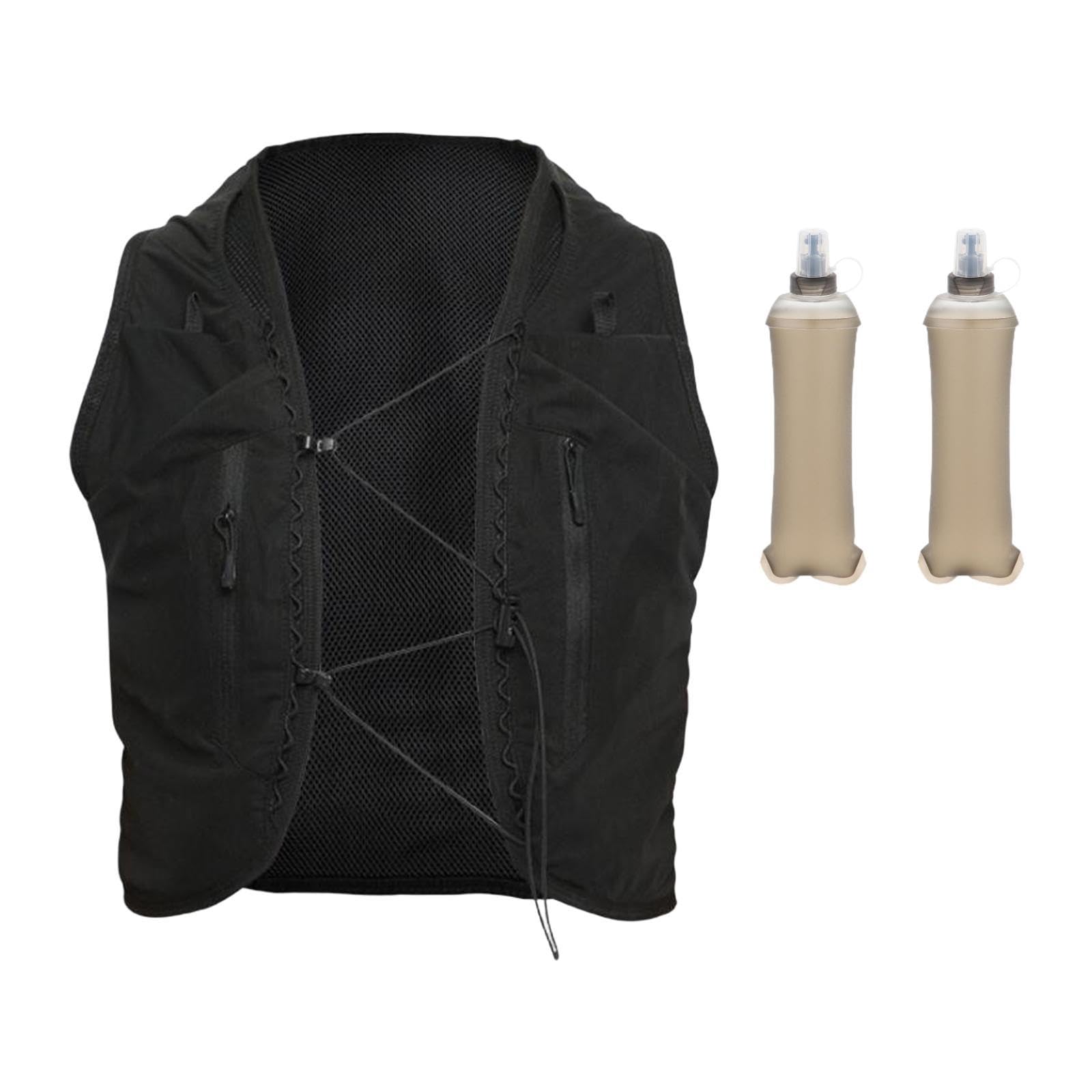 kowaku Hydration Vest Hydration Pack with 2X Water Bottles Daypack Lightweight Water Pack for Jogging Camping Race Climbing, 2XL