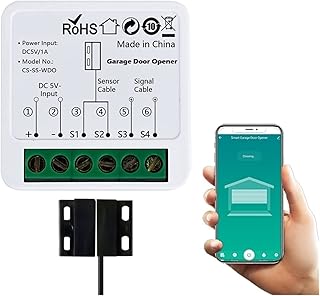 Automatic Gate Opener Tuya Smart Garage Door Opener WiFi Gate Door Controllor Compatible for Home Security/Farm/Garage/Business Gate Operator Hardware Kit for Security