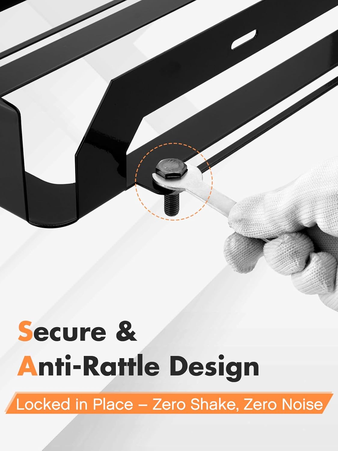 SPARKWHIZ Heavy-Duty Jerry Can Holder for Roof Rack – 5 Gallon Gas Can Carrier Mount with Webbed Strap, Universal Single Jerry Can Bracket for Off-Road, Overlanding Fuel Storage