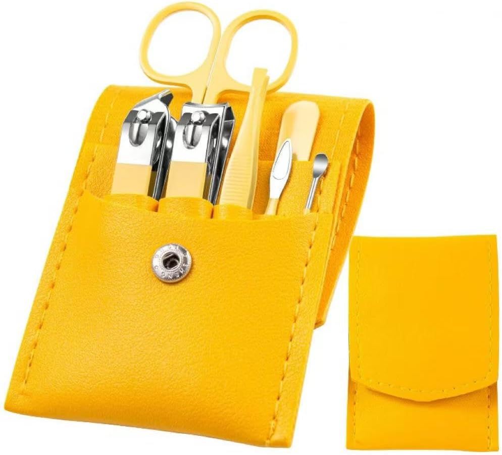 7-Piece Ultra-Sharp Nail Clipper Set | Manicure & Pedicure Kit with Nail File & Travel Pouch | Professional Grooming Tools for Men & Women Adults (Pink) image 3