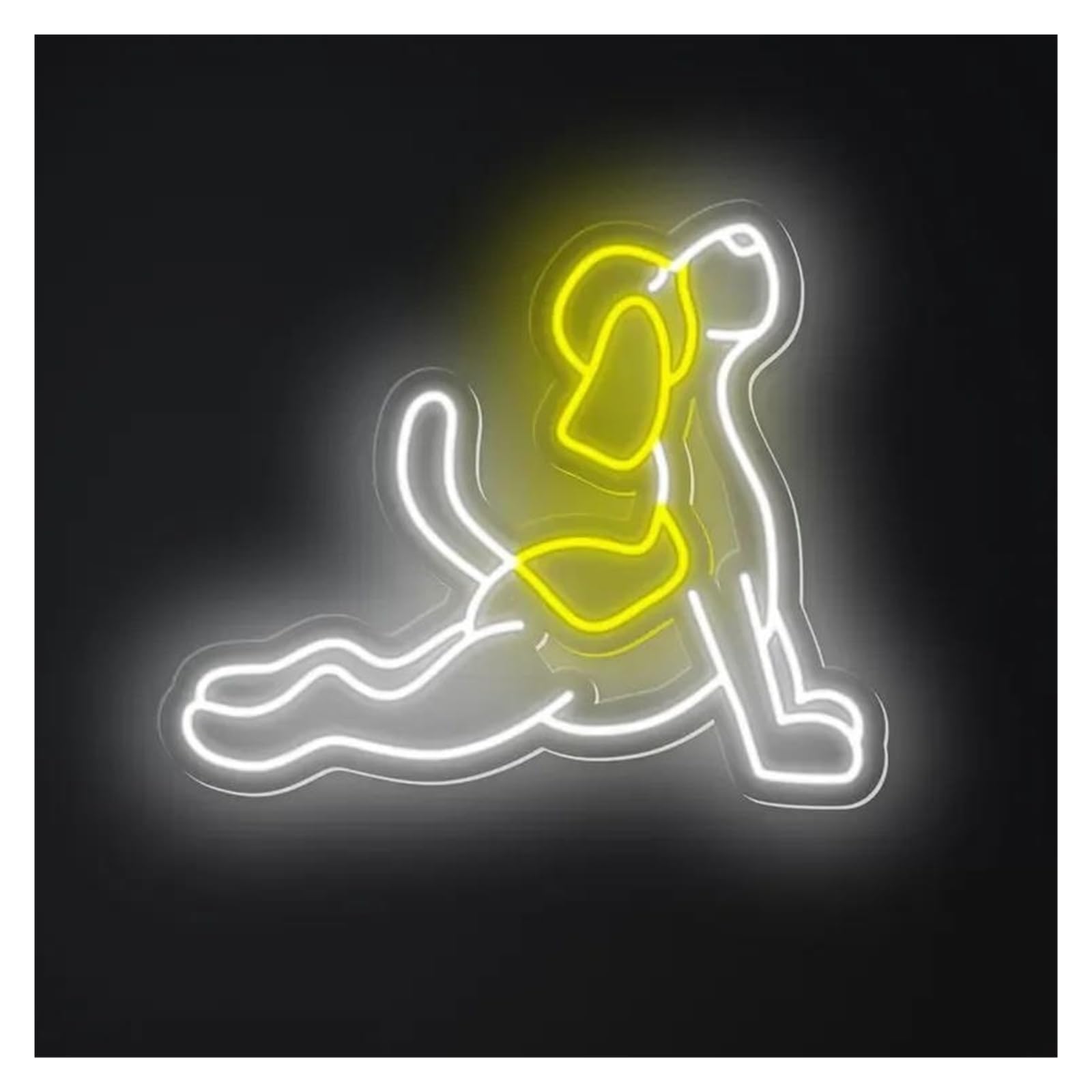 Scritta luminosa Insegna Al Neon A Con Cane Yoga, Decorazione Da Parete Per Interni, Dimmerabile, Per Amanti Degli Animali, Decorazione Per Camera Da Letto Per Bambini