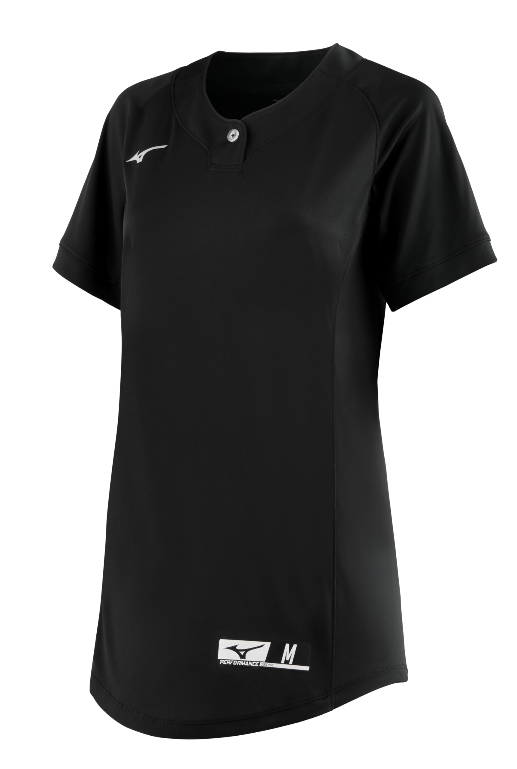 Mizuno Girls NXT 1-Button Softball Jersey, Black