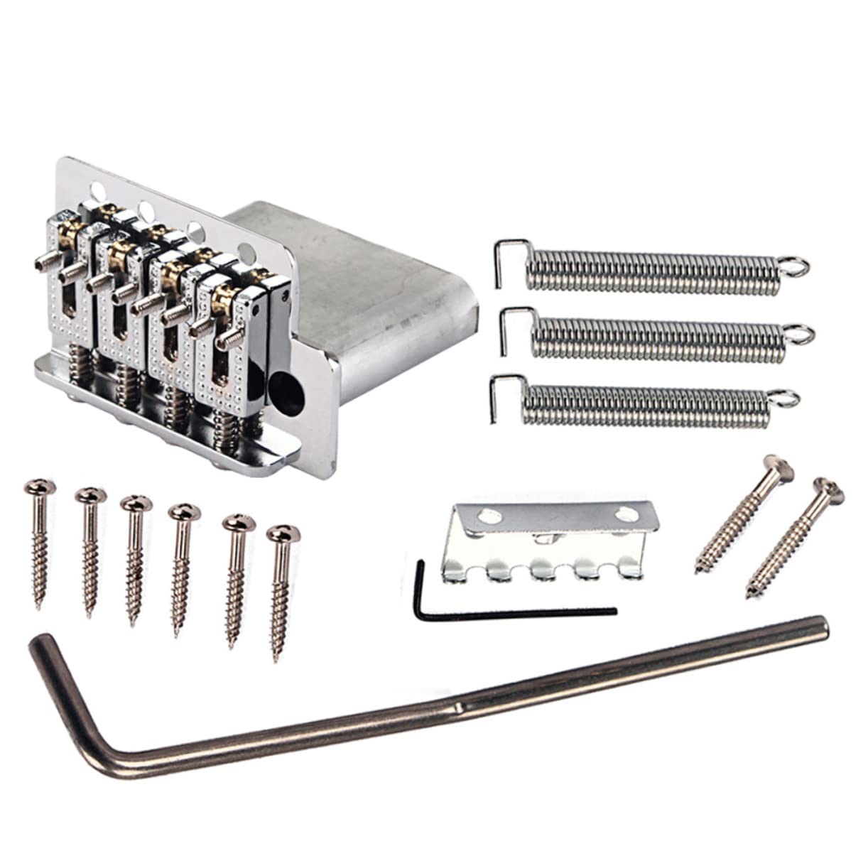 Toyvian 4 struny instrumentów muzycznych instrumenty muzyczne metal srebro kolodialne akcesoria gitarowe srebrne akcesoria gitarowe akcesoria śrubowe siodełko most
