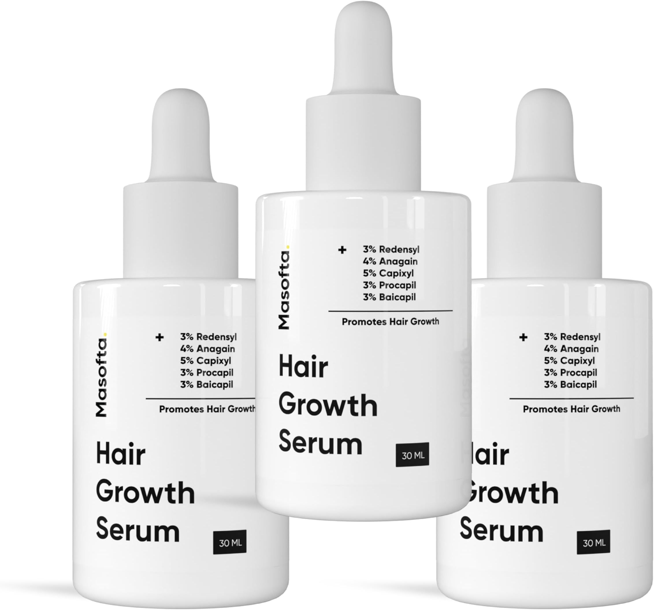 Hair Growth Serum For Promoting Hair Growth & Controlling Hair Fall With 3% Redensyl, 5% Capixyl, 4% Anagain, 3% Procapil & 3% Baicapil, Rosemary & Biotin, For Both Men & Women, 90ML