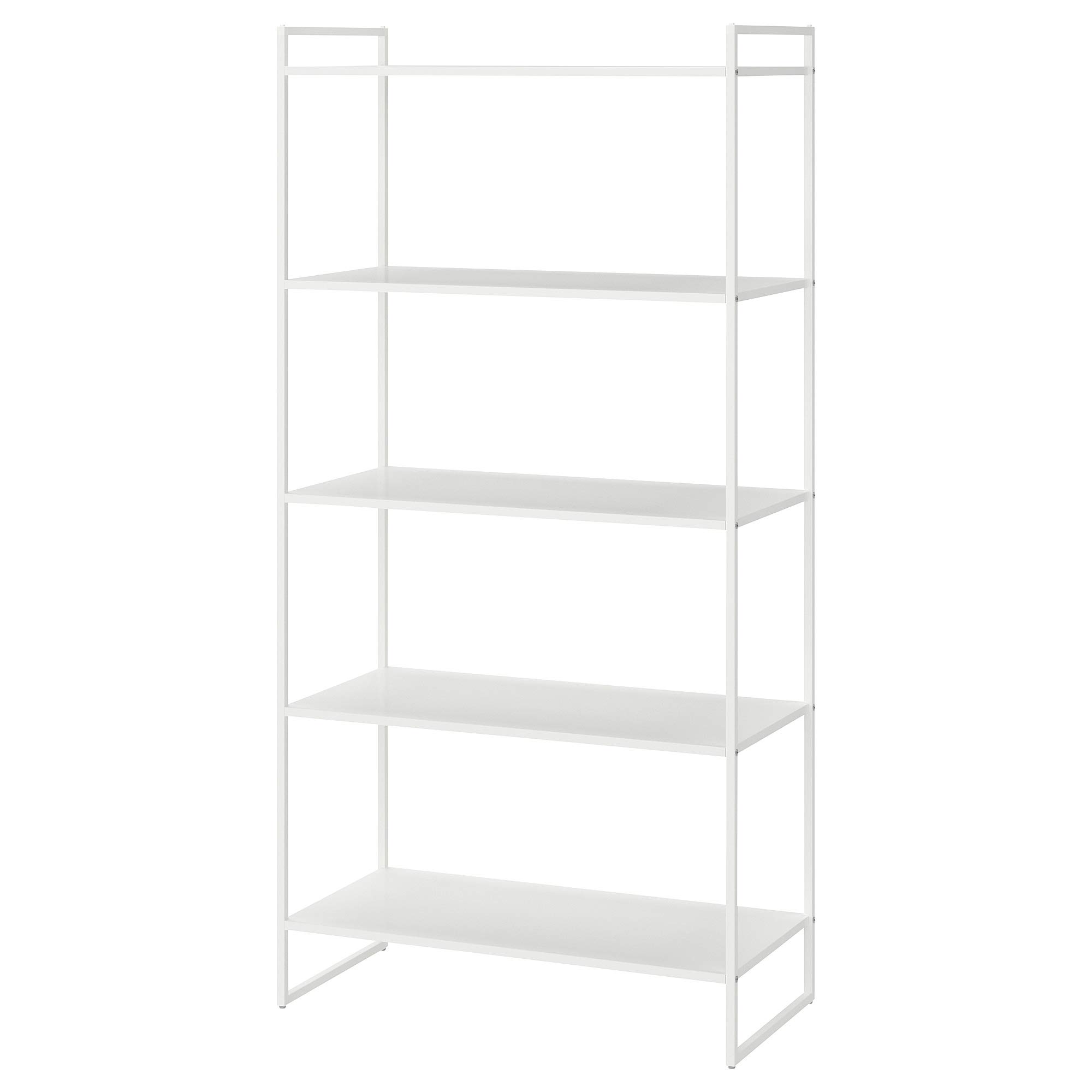 Étagère étagée JONAXEL blanche 80x38x160 cm pour bureau moderne