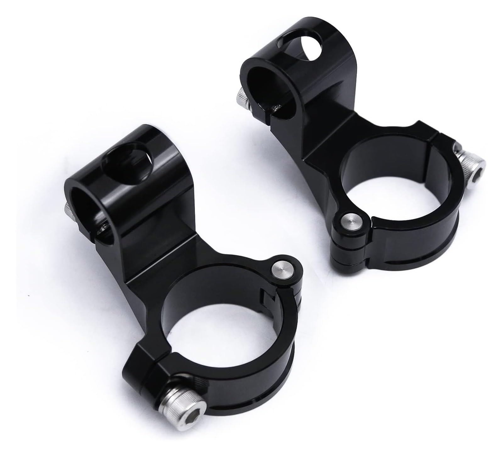 Clip Elevador Elevado para Motocicleta Abrazadera De Barra De Manillar De 7/8" 37 41 43 45 48 50MM Elevador 1,5" Alzas Manillar Motocicleta(Black Riser 50mm)