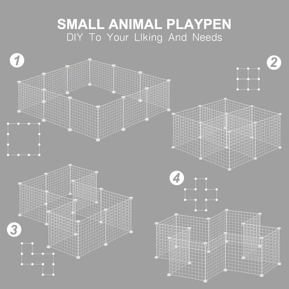 Portable Puppy Dog Playpen, Durable Pet Fence Small Animals Cat Dog Collapsible Cave for Indoor and Outdoor Using