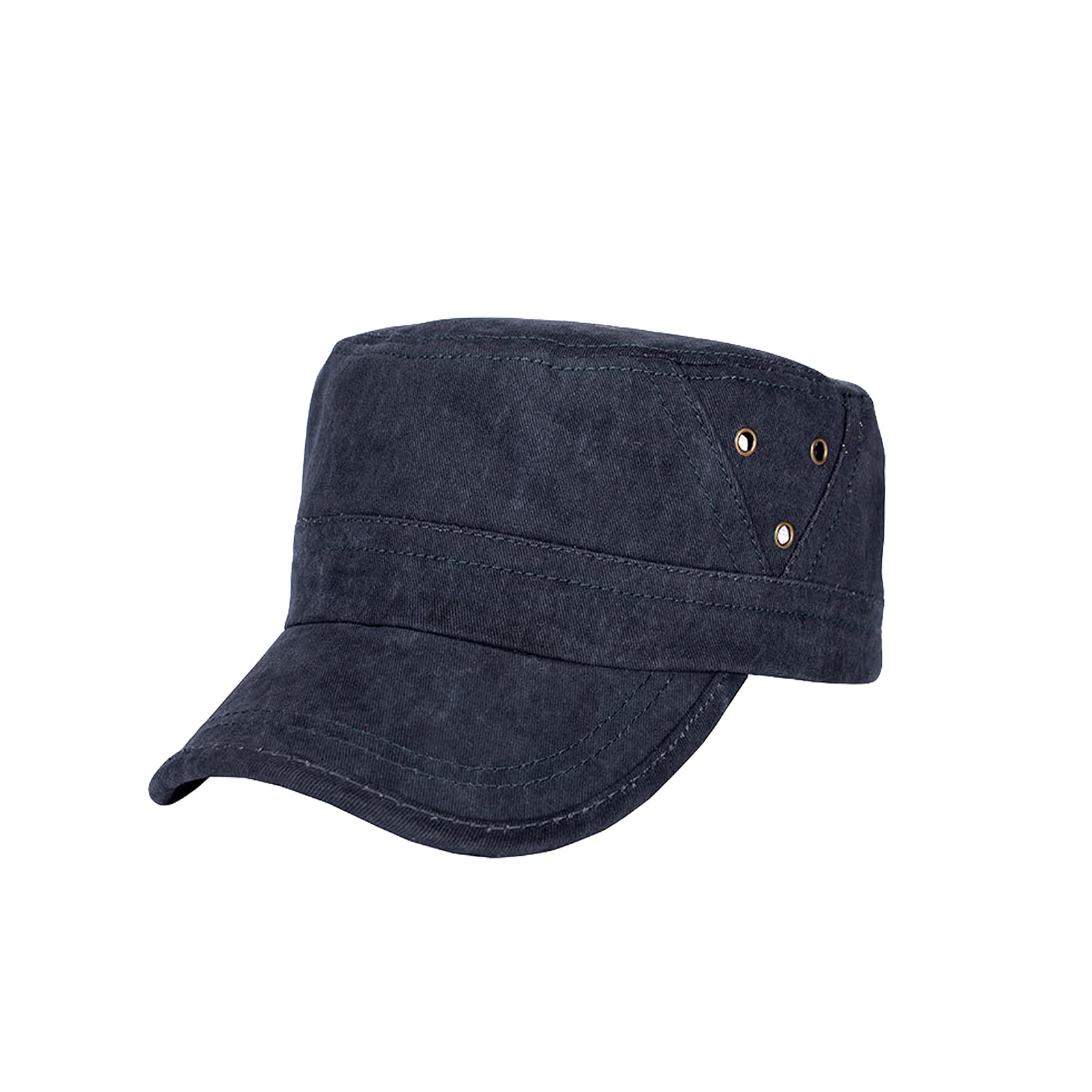 AWOCAN Men Classic Army Cap Flat Top Adjustable Baseball Cap Sports Hat Breathable Outdoor Run Cap