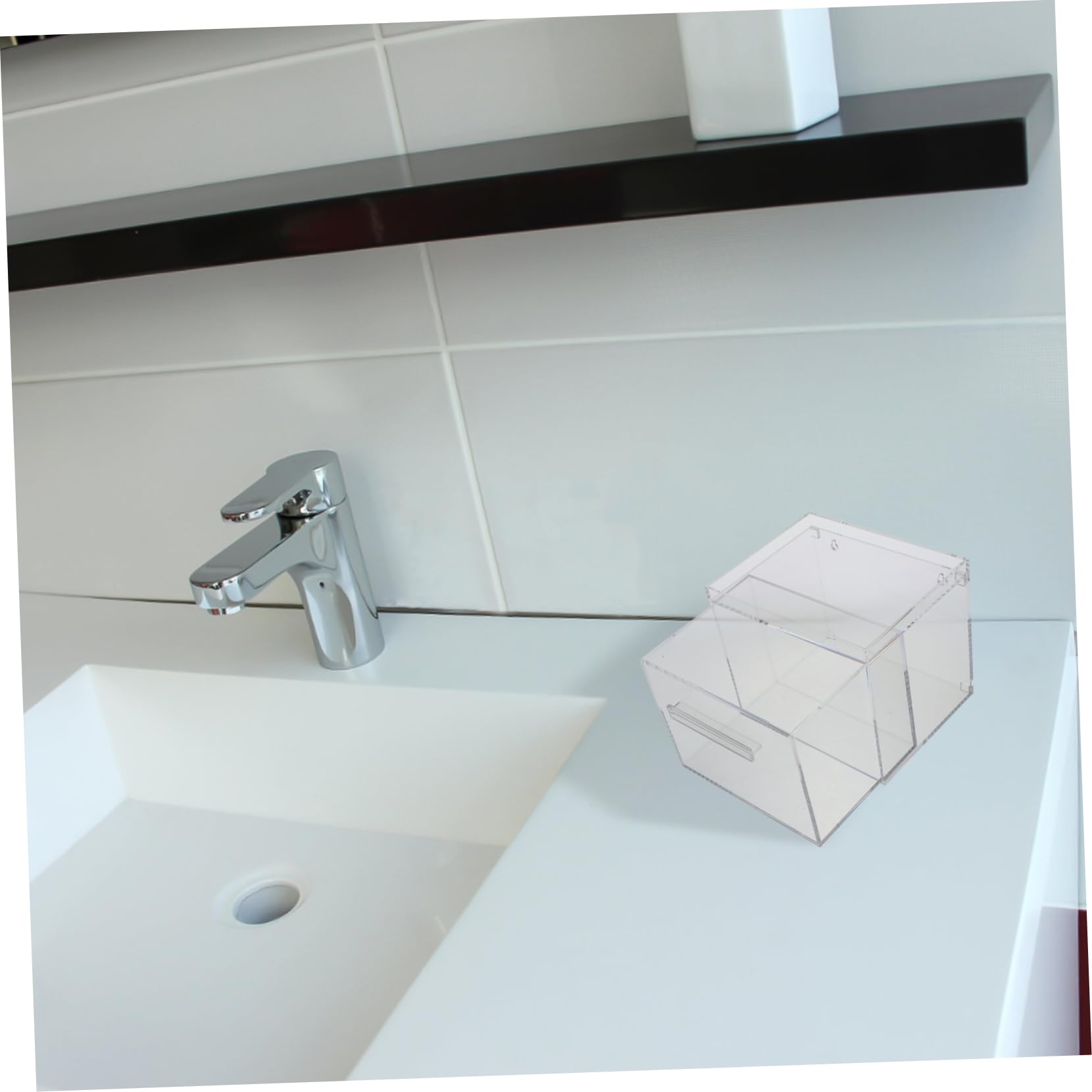 VALICLUD Boîte Distributrice de Lingettes Support Mural pour Lingettes Acrylique Léger Mural pour Salle de Bain