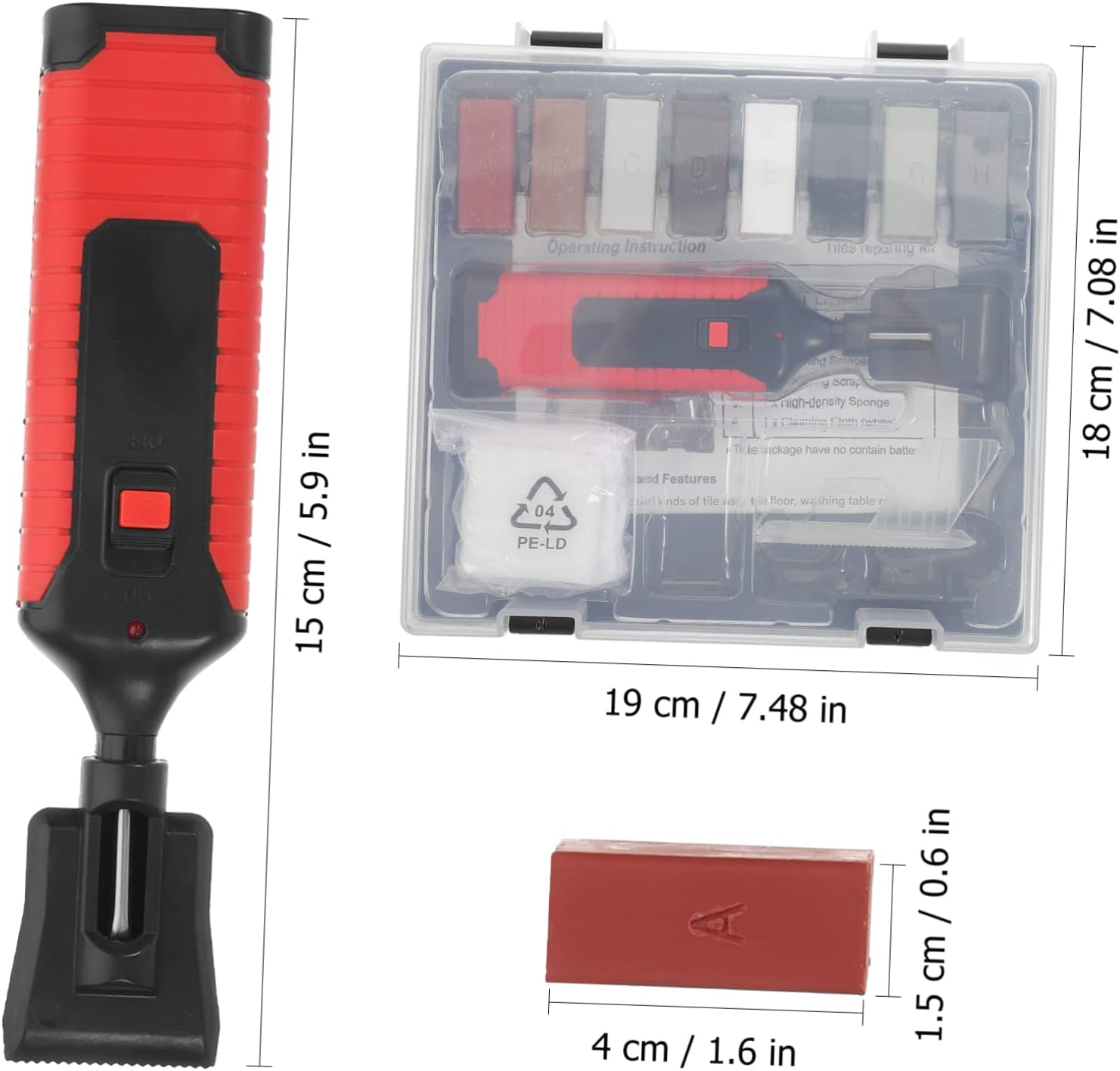 UPKOCH Tile Repair Kit Ceramic Tile Repair Tool Laminate Floor Filler Scratch Removal Tool