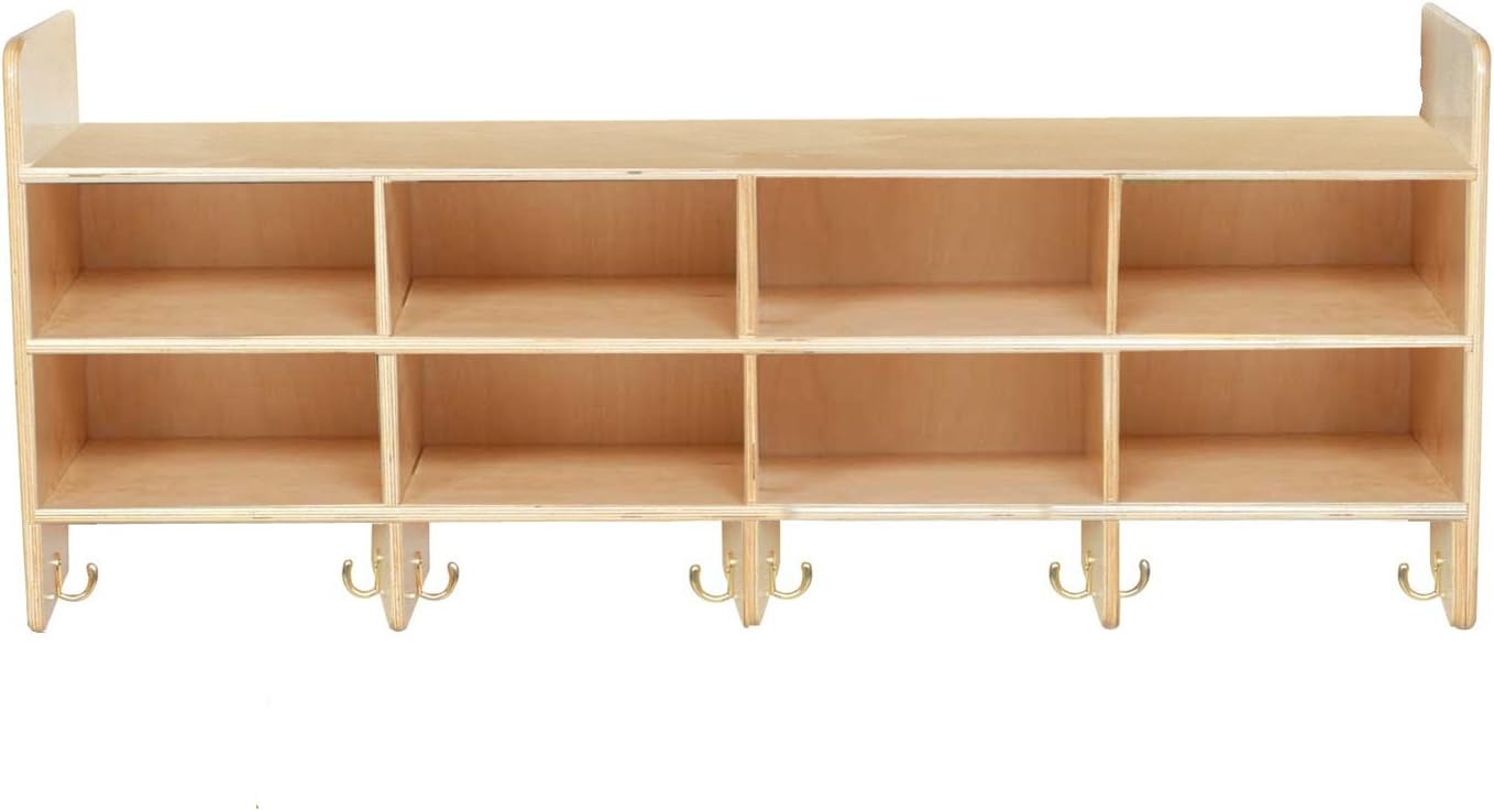 Wood Designs WD51708 Eight-Section Wall Locker, 19 x 48 x 12" (H x W x D)