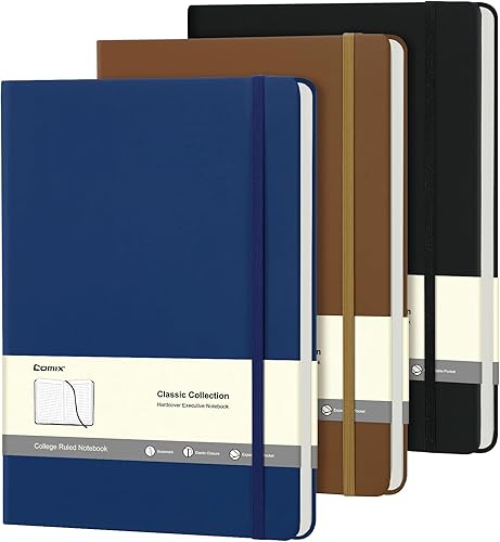 Miniatura 11 de COMIX Cuadernos de diario rayados B5, 240 páginas, 6.9 x 9.8 pulgadas, color verde oscuro, cuadernos de tapa dura para hombres y mujeres, apto para