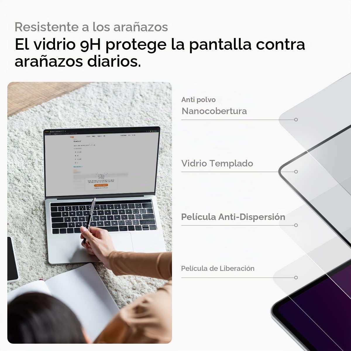 Spigen Glas.tR Slim Cobertura Completa Protector Pantalla para MacBook Pro 14 pulgadas (M5 Pro / M5 Max 2026 / M5 / M4-M1 series), 1 Unidad, Alta Definición, Dureza 9H