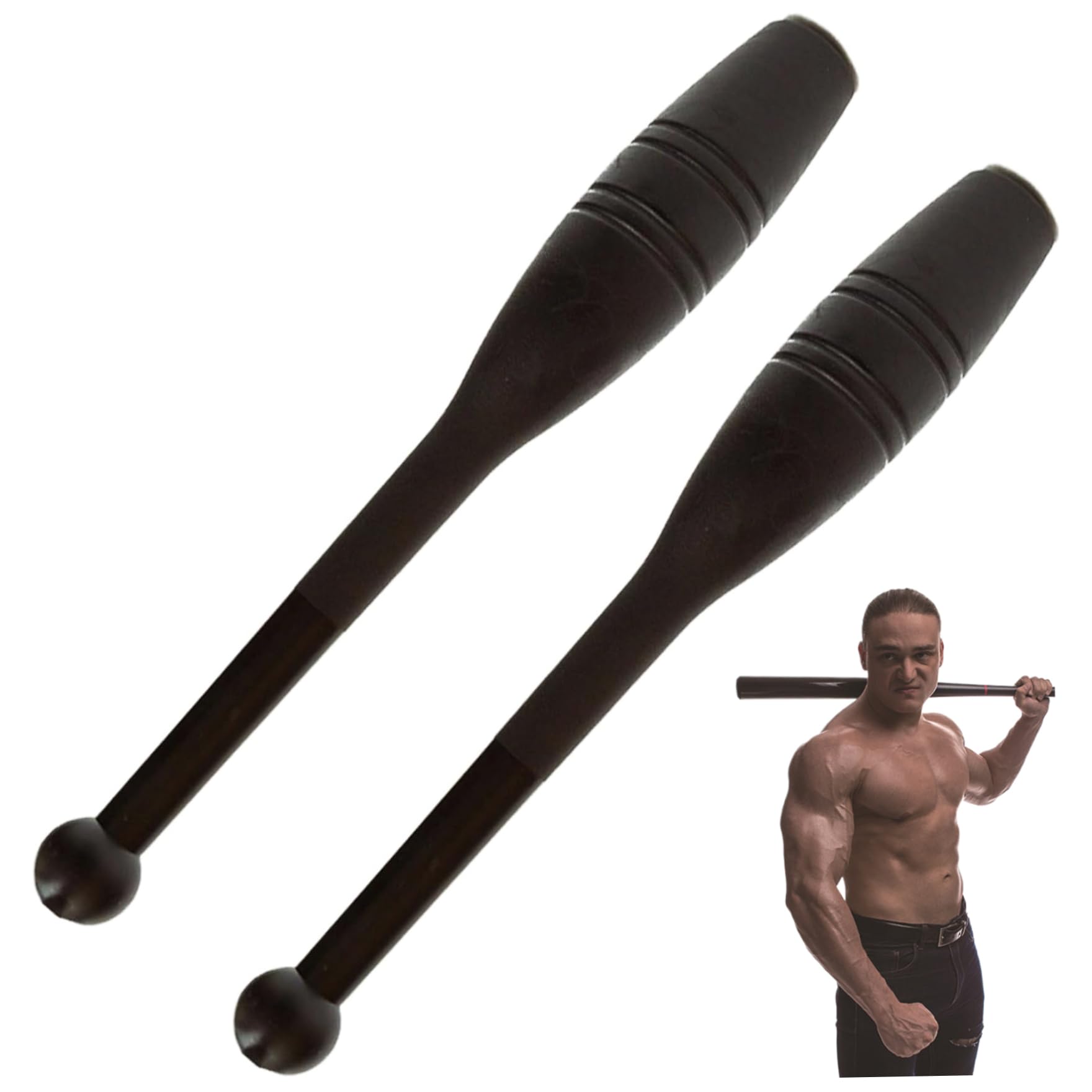 Bastone con Peso per Esercizi, Indian Clubs 2 Pezzi Workout Mace 1 libbra Tight Grip Weighted Workout Bar Heavy Duty Plastic Mace Riutilizzabile Weighted Club per Esercizi