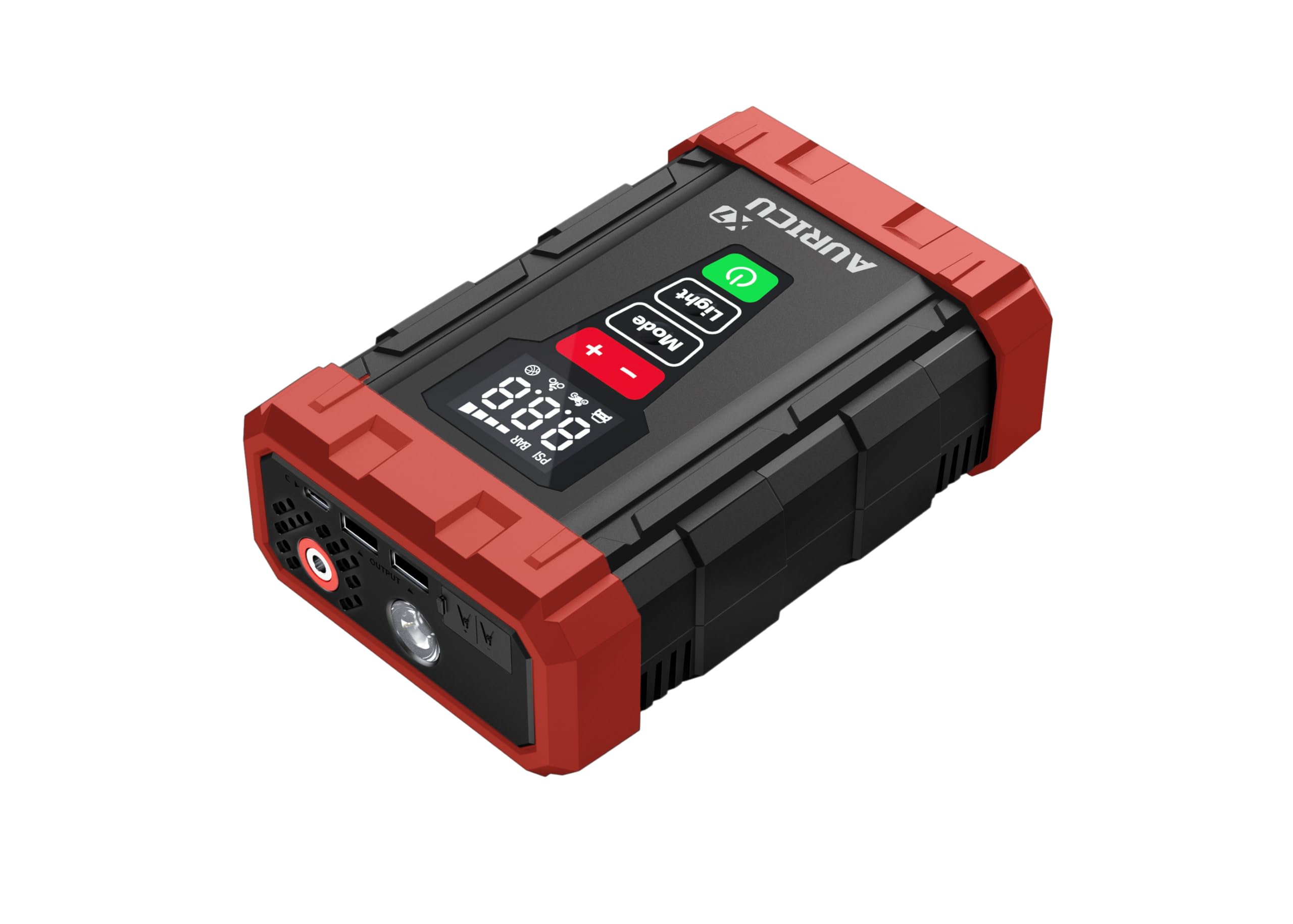 X7 1750A Jump Starter 150 PSI Compresor de aire 12V batería de litio paquete de refuerzo, caja de salto portátil, banco de energía y cables de puente para motores de gas máximo 7.0L y motor