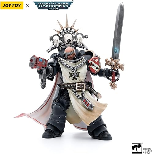 Miniatura 4 de JOYTOY - Figuras de acción 118 Warhammer 40K Mecha Joy Toy Figuras modeladoras de juguetes Black Templars Marshal Baldeckrath