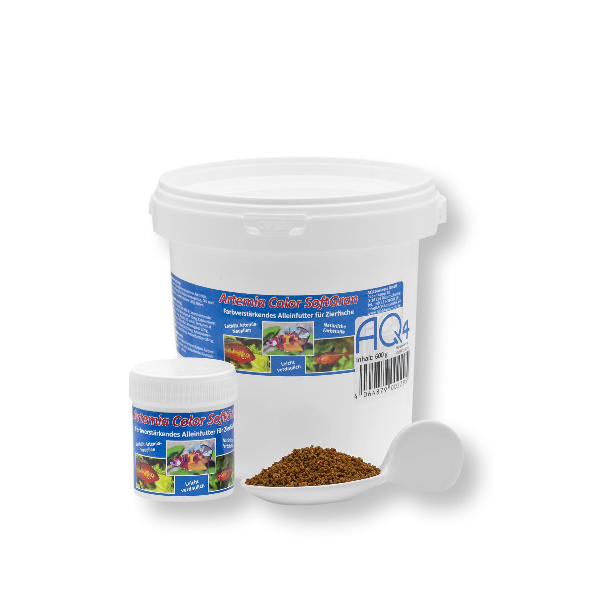 Artemia Color SoftGran, farbverstärkendes Alleinfutter für Zierfische, Soft Granulat, Farbfutter, Fischfutter