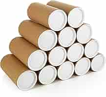 10 Tubi Di Cartone Per Spedizioni 35x7cm Con Tappi In PVC - Per Poster, Disegni A4/A3, Ombrelli - Foto 13