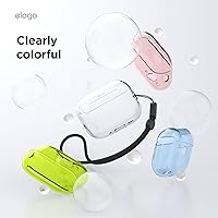 Vista 3 de elago Funda transparente compatible con AirPods Pro 3 Funda transparente - Cordón incluido, correa incluida, reducción de amarilleo, a prueba