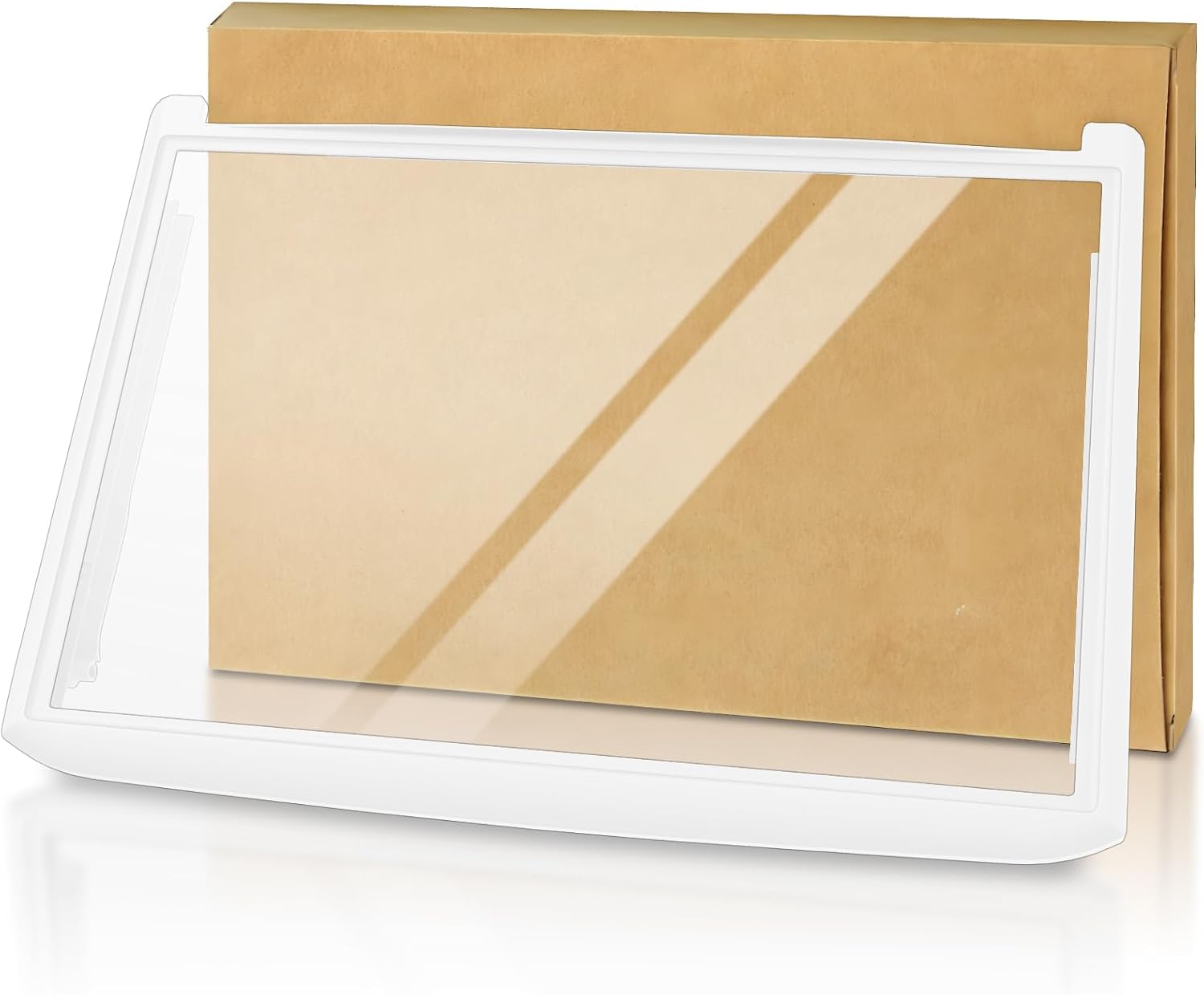 LXun Upgrad AHT73514202 Refrigerator Glass Shelf Compatible for LG Fridge Shelf Replacement Glass Shelves For Kenmore Refrigerator Shelves Replacement LG Middle Crisper Drawer Cover 9H Tempered Glass