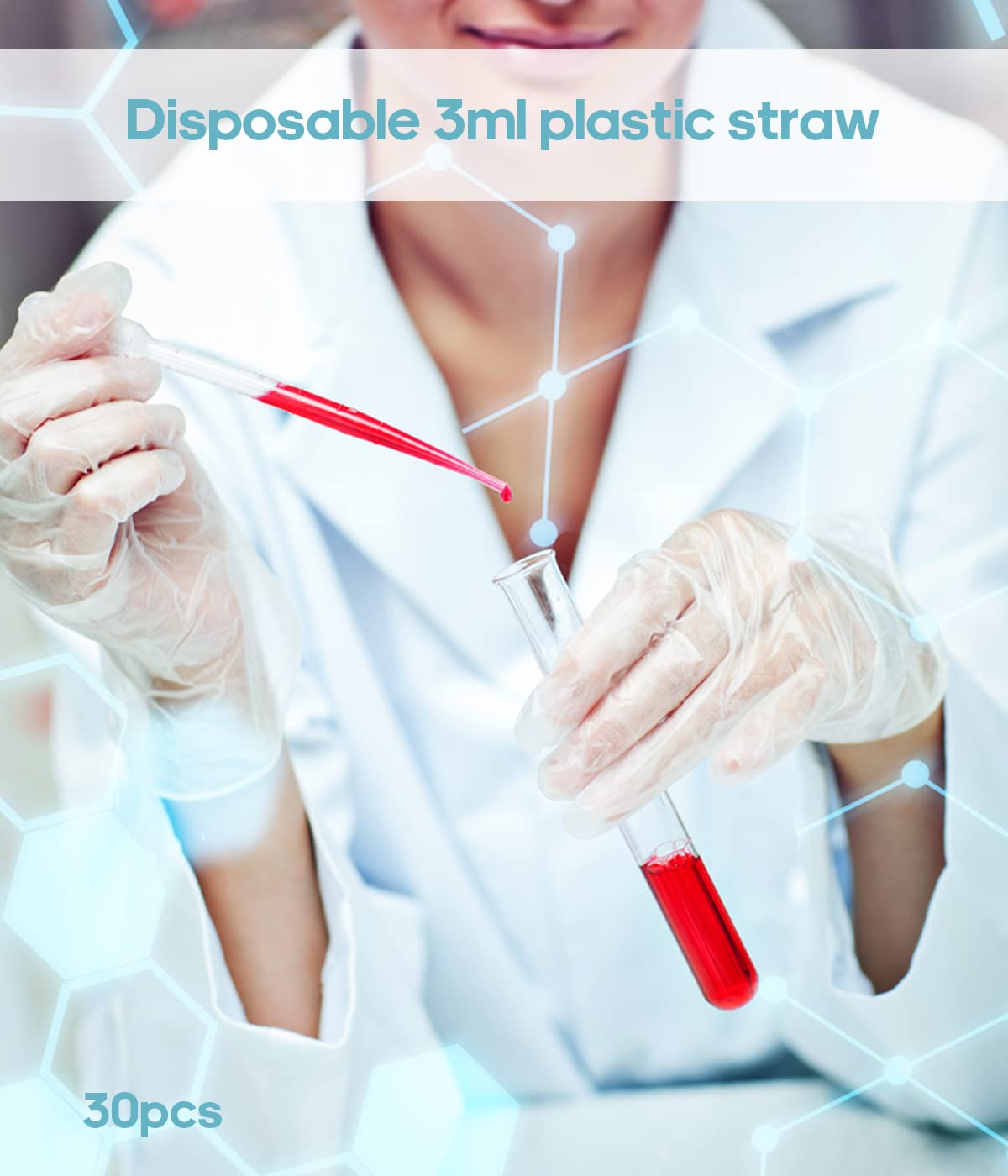 30 Unidades Pipetas de transferencia de plástico pipetas de transferencia de pipetas desechables para herramienta de maquillaje de pipetas de aceite esencial