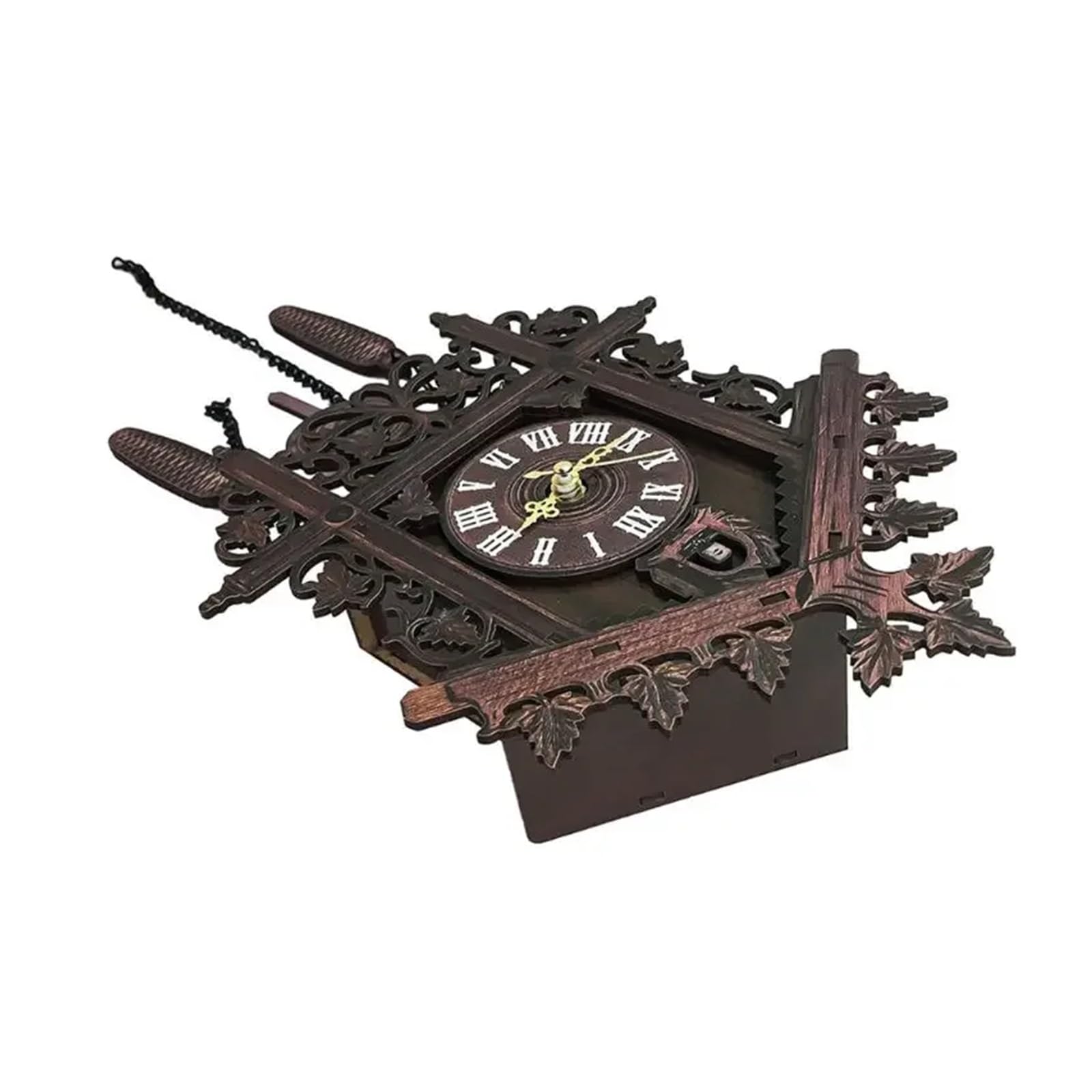 Relojes De Cuco Reloj de Pared de Cuco Colgante de Madera for Sala de Estar, hogar, Restaurante, Dormitorio(Black)