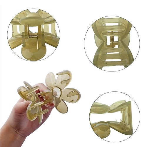 Miniatura 3 de 9 pinzas grandes para el cabello, lindas pinzas de flores para accesorios para el cabello, pinzas para el cabello, pinzas para el cabello en forma
