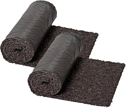 Gardeners Supply Company 100% Recycled Rubber Walkway | Natural Looking Permanent Mulch Solution | Garden Pathway, Barrier & Edging Border Mat - 8 x 2 2 Pack