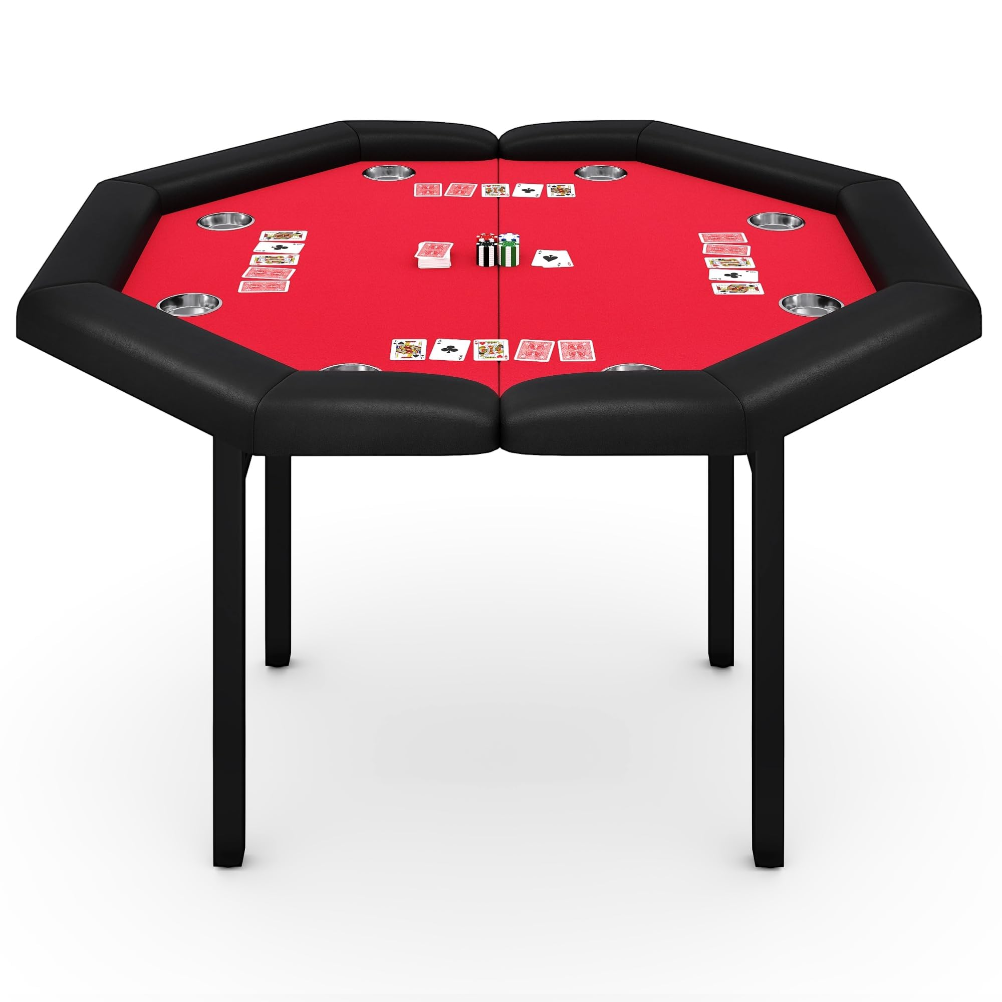 Garvee Tavolo Da Poker Ottagonale Pieghevole, 122 cm Per 8 Giocatori