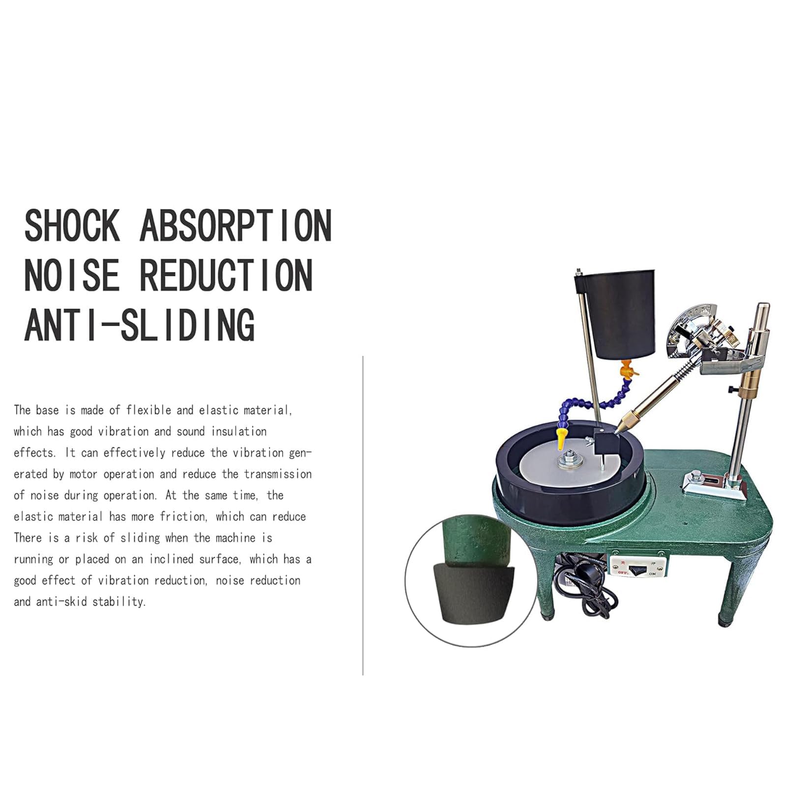 Machine à facettes pour Pierres précieuses, équipement lapidaire pour polisseuse de Roche de 8 Pouces avec Vitesse réglable de 2800 TR/Min, Machine de découpe de Pierres précieuses (Normal)