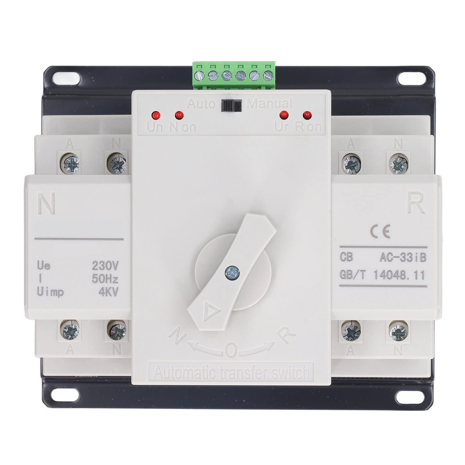 Interruptor de Transferencia Automática de Doble Potencia de 110V, Miniinterruptor Selector ATS de 100A 220V para el Hogar, Hospital, Banco