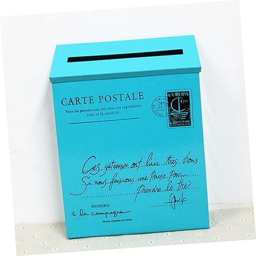 Miniatura 5 de Homoyoyo Caja de buzón Contenedor Decoración de pared Buzón de bloqueo Buzón de pared para el hogar Buzón de sugerencia exterior Buzón de