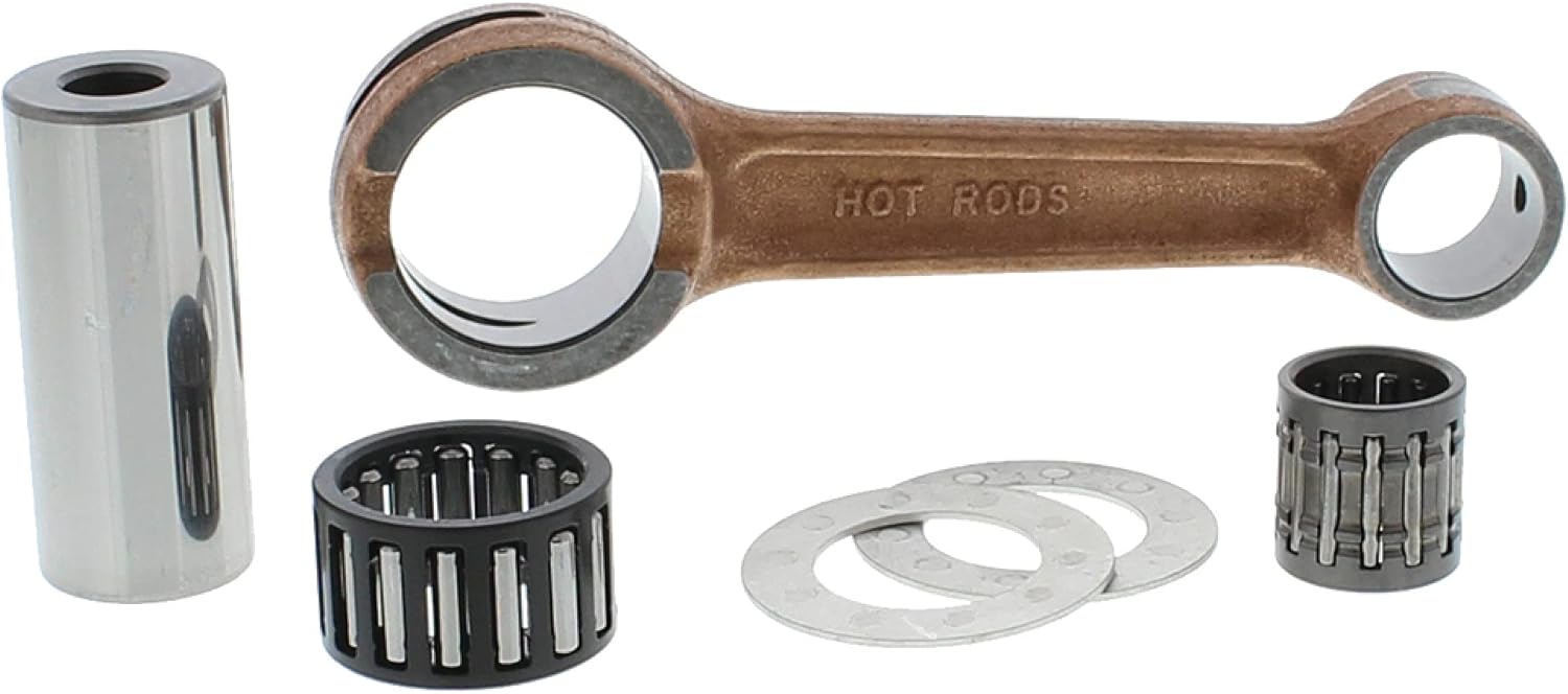 Hot Rods 8140 Connecting Rod Kit Compatible With/Replacement For Kawasaki KX 125 1998-2002 51 mm Pin Length, 1 mm Washer THK, 2-Cycle Engine Type, 19 mm Connecting Rod Small End ID