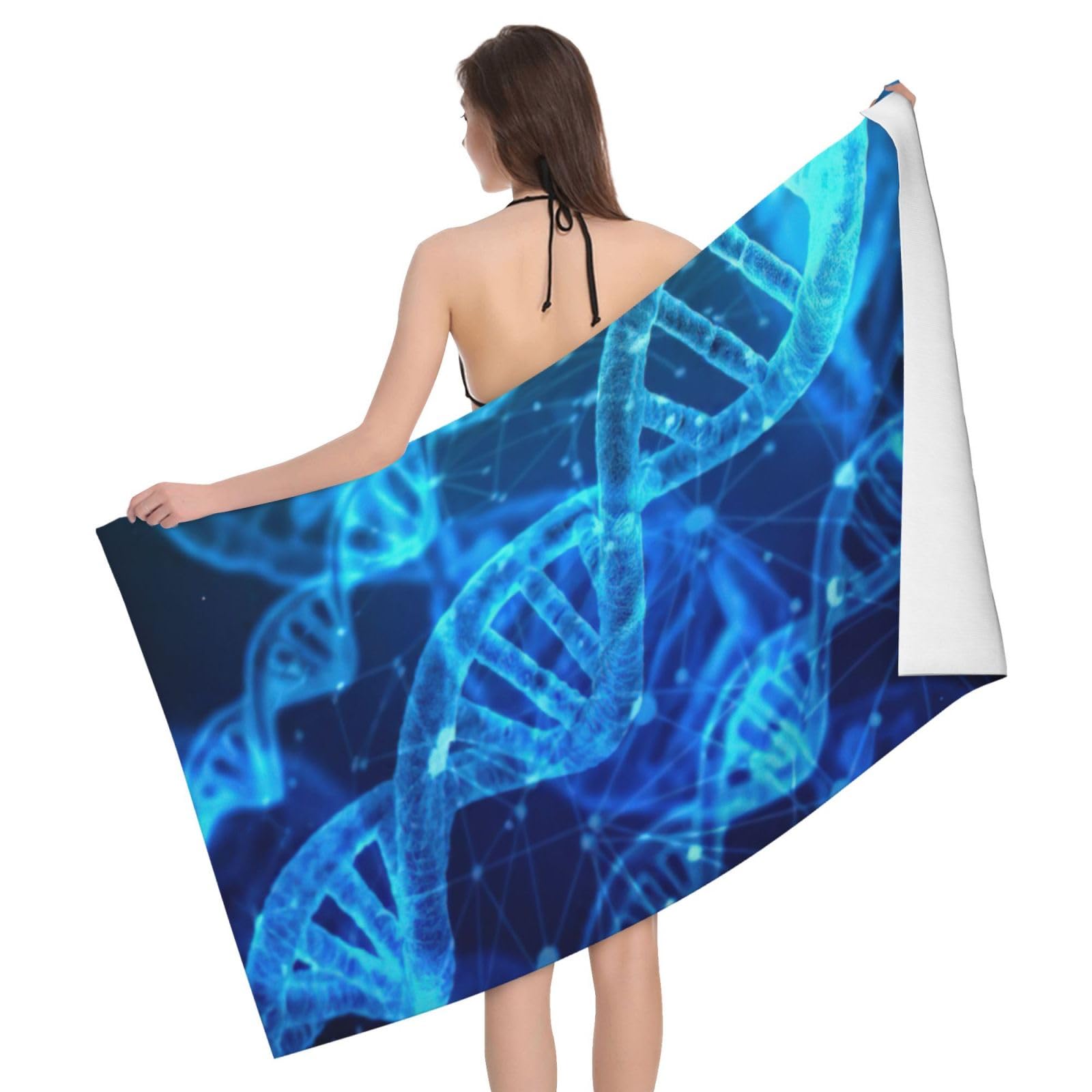 Serviette de bain microfibre fini les odeurs d'humidité drap douche DNA Chain