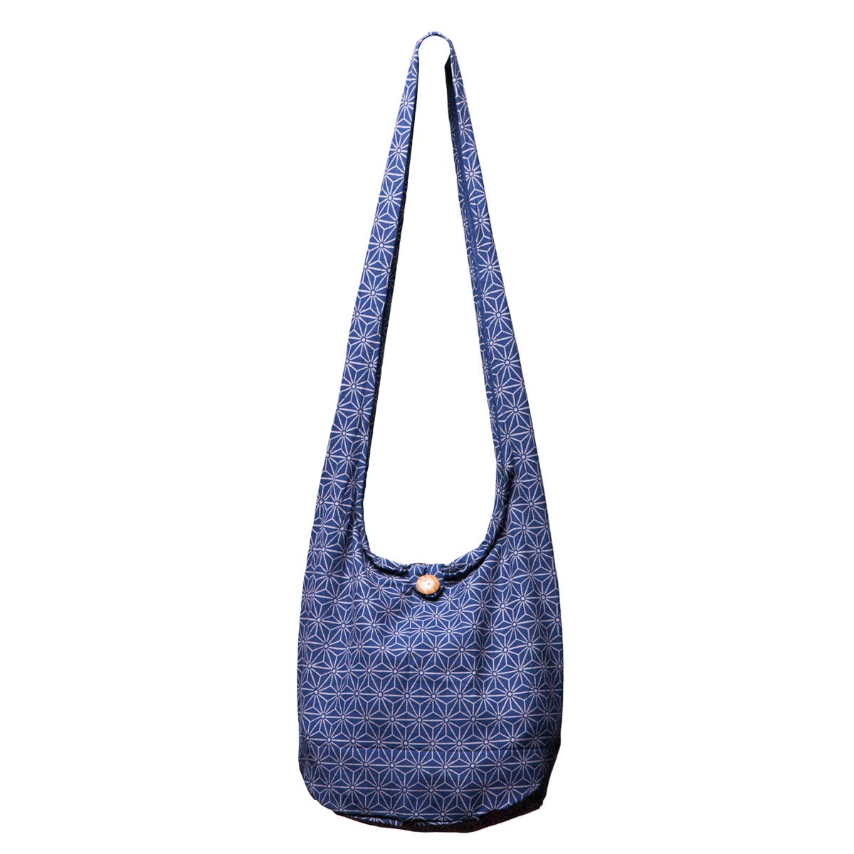 Panasiam Unisex Asanoha Blue Shoulderbag Asanoha Design In Blue, L