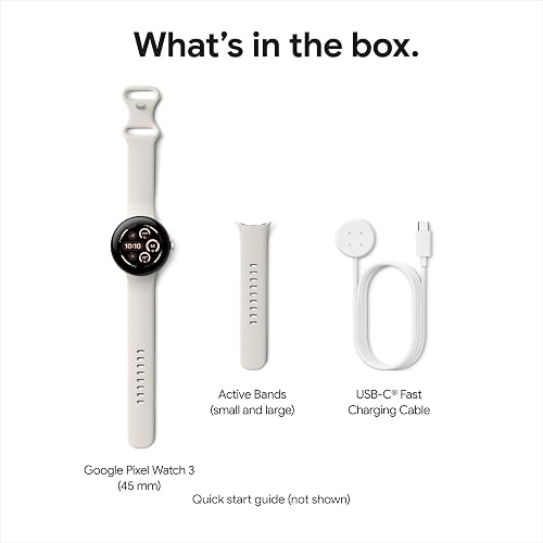 Google Pixel Watch 3 (45 mm) — Boîtier Noir Mat — Bracelet Noir Volcanique — Wi-FI - 12