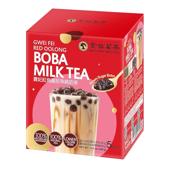 Buy King Ping Best Tea Boba Bubble Milk Tea Kit with Brown Sugar Boba Jelly (Konjac), 5