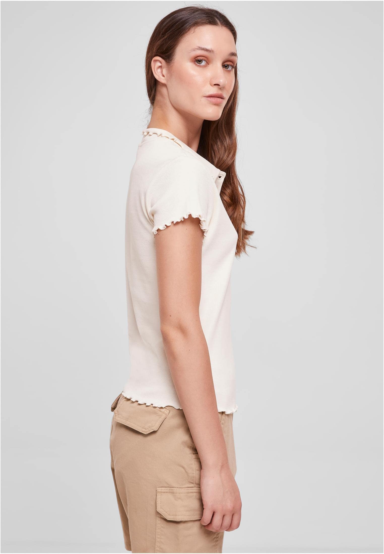 Urban Classics Damen Ladies Rib Polo Tee