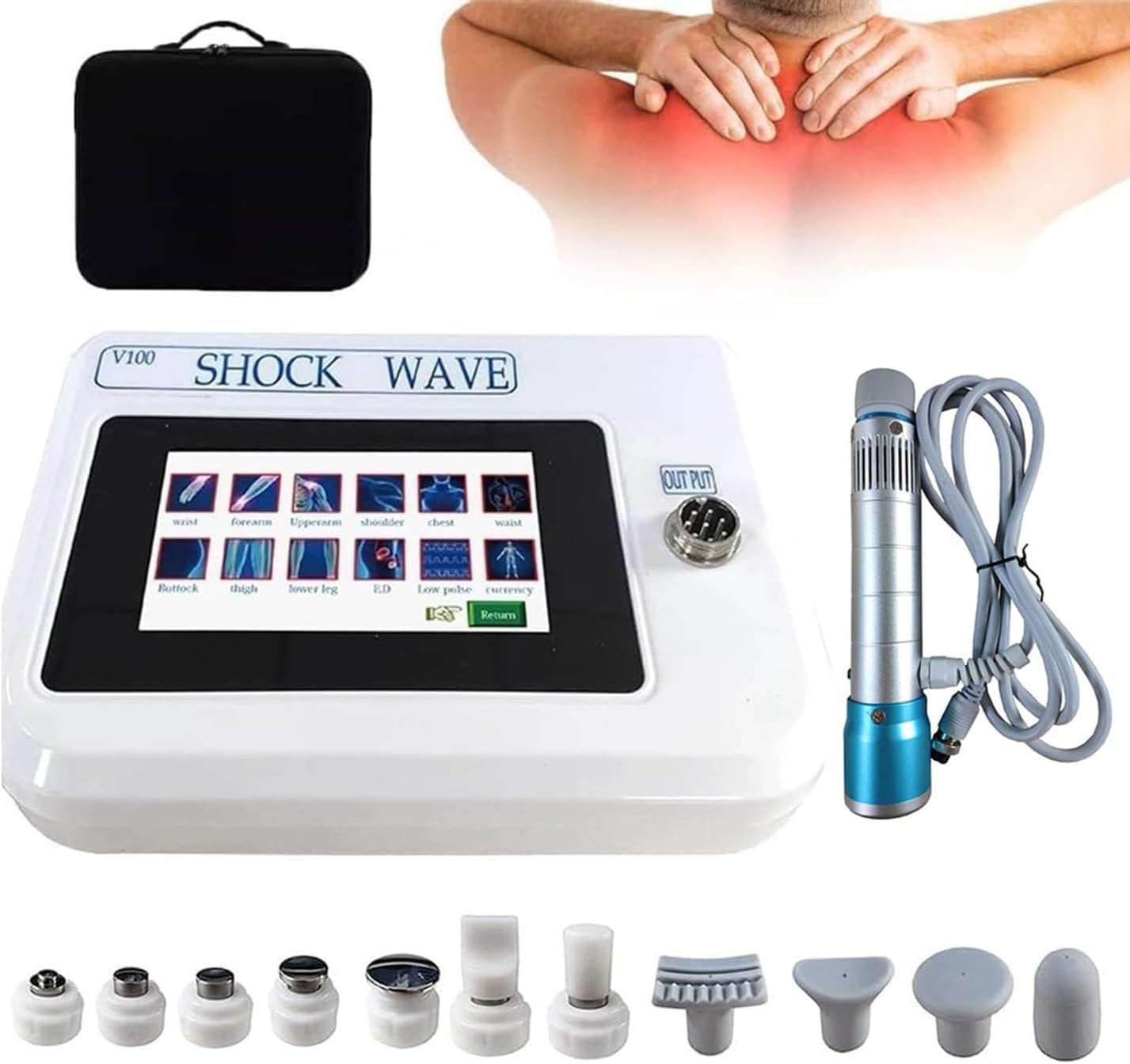 Shockwave Therapy Device for Erectile Dysfunction, Deep Tissue Massager, Pain Relief and Muscle Relaxation