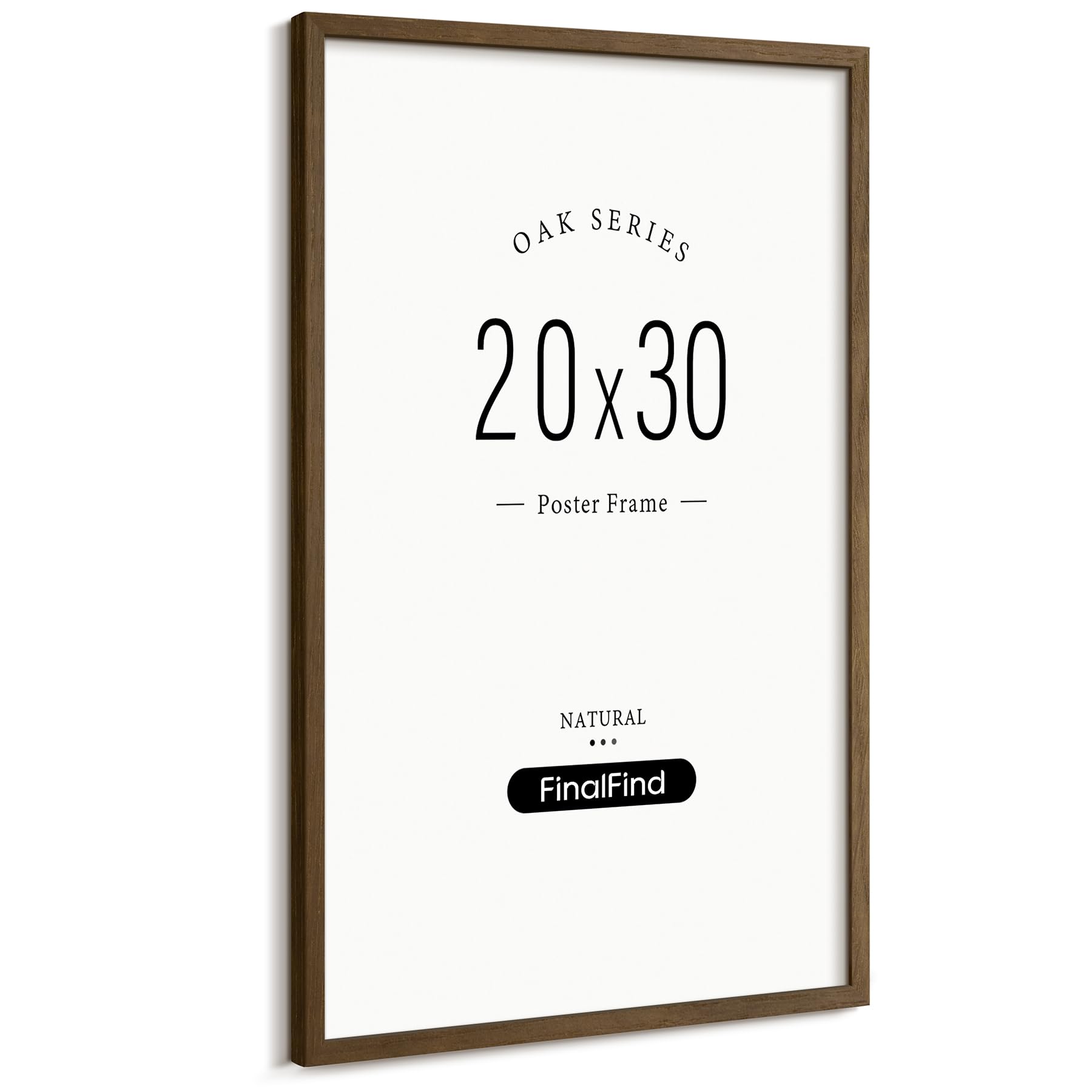 Minimalist 20x30 Frame, Brown Walnut, Solid Wood 20x30 Poster Frame for Pictures or Art Prints, Lightweight for Wall Mount (1 Pack, Walnut)