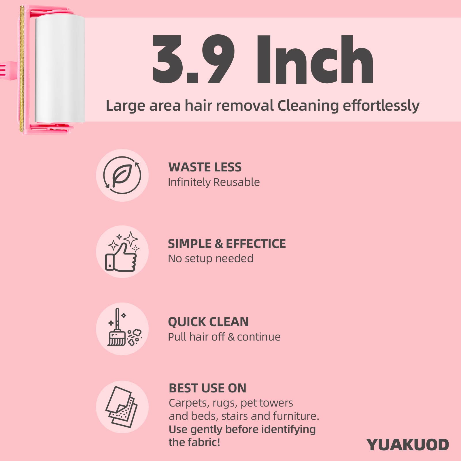 YUAKUOD Pet Hair Remover,Special Uproot Cleaner Pro Pet Hair,Carpet