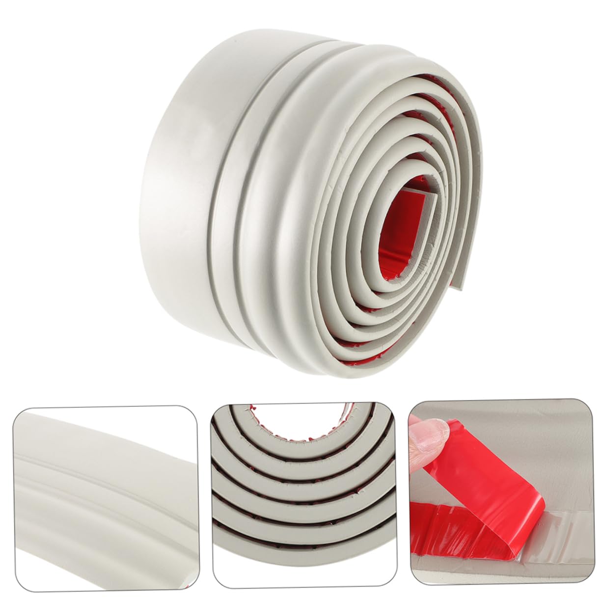 Uonlytech Zócalo Autoadhesivo Moldura Flexible Para Esquinas De Pared Borde De Pared Autoadhesivo Para Decoración De Salas y Paredes Metros